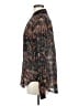 Bella Dahl 100% Rayon Tweed Black Long Sleeve Blouse Size M - photo 5