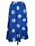 Unbranded 100% Silk Polka Dots Blue Casual Skirt Size 6 (estimated) - photo 1