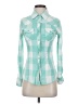 Assorted Brands Checkered-gingham Green Long Sleeve Blouse Size S - photo 1