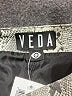 Veda 100% Polyester Animal Print Silver Faux Leather Skirt Size L - photo 4