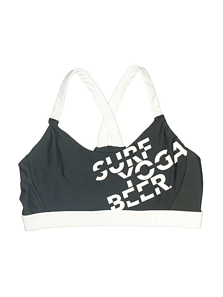 Pre-owned Assorted Brands Swimsuit Top Gray Swimwear