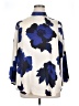 Lane Bryant 100% Polyester Floral Blue 3/4 Sleeve Blouse Size 14 - photo 1