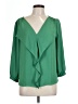 Maeve 100% Recycled Polyester Green 3/4 Sleeve Blouse Size 12 - photo 1