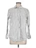 Quince 100% Linen Stripes Silver Long Sleeve Button-Down Shirt Size M - photo 1