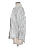 Quince 100% Linen Stripes Silver Long Sleeve Button-Down Shirt Size M - photo 5