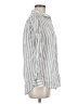 Quince 100% Linen Stripes Silver Long Sleeve Button-Down Shirt Size M - photo 4
