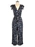 Rebecca Taylor Hearts Blue Jumpsuit Size 4 - photo 1