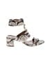 Aquazzura Animal Print Ivory Gray Sandals Size EU 36 1/2 - photo 1