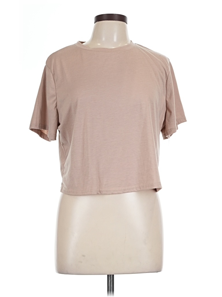 Pre-owned Unbranded Short Sleeve T-shirt In Tan