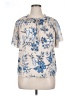 Perseption Concept Blue Short Sleeve Blouse Size XL - photo 1