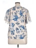 Perseption Concept Blue Short Sleeve Blouse Size XL - photo 2