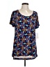 Lularoe Blue Short Sleeve Blouse Size L - photo 1