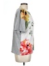 Dantelle Floral Gray Short Sleeve Top Size L - photo 4