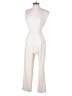 Express 100% Polyester Solid Ivory Jumpsuit Size S - photo 1