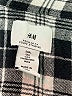 H&M 100% Cotton Plaid Black Long Sleeve Button-Down Shirt Size L - photo 7