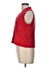Classiques Entier 100% Silk Red Sleeveless Silk Top Size L - photo 5