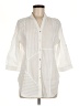 Assorted Brands Ivory 3/4 Sleeve Button-Down Shirt Size M (estimated) - photo 1