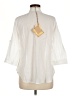 Assorted Brands Ivory 3/4 Sleeve Button-Down Shirt Size M (estimated) - photo 2