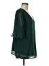 Ranlege 100% Polyester Green 3/4 Sleeve Blouse Size M - photo 4