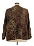 Susan Graver 100% Polyester Animal Print Brown Long Sleeve Blouse Size 3X - photo 2