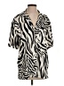 AFRM Animal Print Ivory Short Sleeve Blouse Size S - photo 1