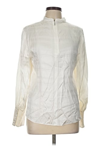 Rebecca Taylor Long Sleeve Silk Top (view 1)