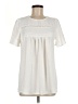 Unbranded 100% Polyester Ivory Short Sleeve Blouse Size M - photo 1