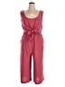 Connected Apparel 100% Polyester Solid Burgundy Pink Jumpsuit Size 14 - photo 1