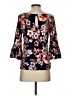 Nine Britton Blue 3/4 Sleeve Blouse Size S - photo 2