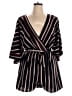 Hayden 100% Polyester Stripes Black Romper Size 1X - photo 1
