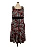 Perceptions Houndstooth Red Casual Dress Size 2X - photo 1