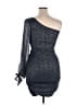 Teeze Me 100% Polyester Black Silver Cocktail Dress Size L - photo 2