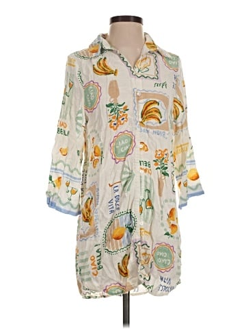 Label Of Love 3/4 Sleeve Button-Down Shirt (view 1)