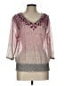 Akemi + Kin Pink 3/4 Sleeve Blouse Size L - photo 1