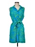 Escapada 100% Rayon Tropical Teal Casual Dress Size M - photo 1