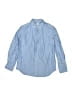 Crewcuts Outlet 100% Cotton Chevron-herringbone Blue Long Sleeve Button-Down Shirt Size 10 - photo 1