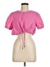 STAUD 100% Nylon Pink Short Sleeve Blouse Size M - photo 1