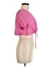 STAUD 100% Nylon Pink Short Sleeve Blouse Size M - photo 4