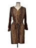 MICHAEL Michael Kors Animal Print Brown Casual Dress Size L - photo 1