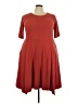 Torrid Solid Red Casual Dress Size 3X Plus (3) - photo 1