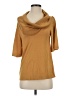 BCBGMAXAZRIA Gold 3/4 Sleeve Top Size S - photo 1