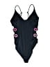 Beach Riot Solid Black One Piece Swimsuit Size M - photo 2