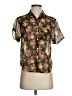Rubbish 100% Polyester Floral Black Short Sleeve Blouse Size XS - photo 1