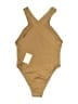 Lioness Solid Tan One Piece Swimsuit Size M - photo 2