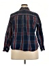 St. John's Bay Plaid Blue Long Sleeve Button-Down Shirt Size XXL (petite) - photo 2