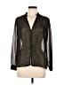 Zara Metallic Black Long Sleeve Blouse Size M - photo 1