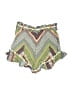 Red Carter 100% Cotton Chevron-herringbone Green Shorts Size XS - photo 2