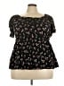 Torrid Black Short Sleeve Blouse Size 3X Plus (3) - photo 1