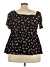 Torrid Black Short Sleeve Blouse Size 3X Plus (3) - photo 2