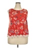 Xhilaration Red Sleeveless Blouse Size 2X - photo 1